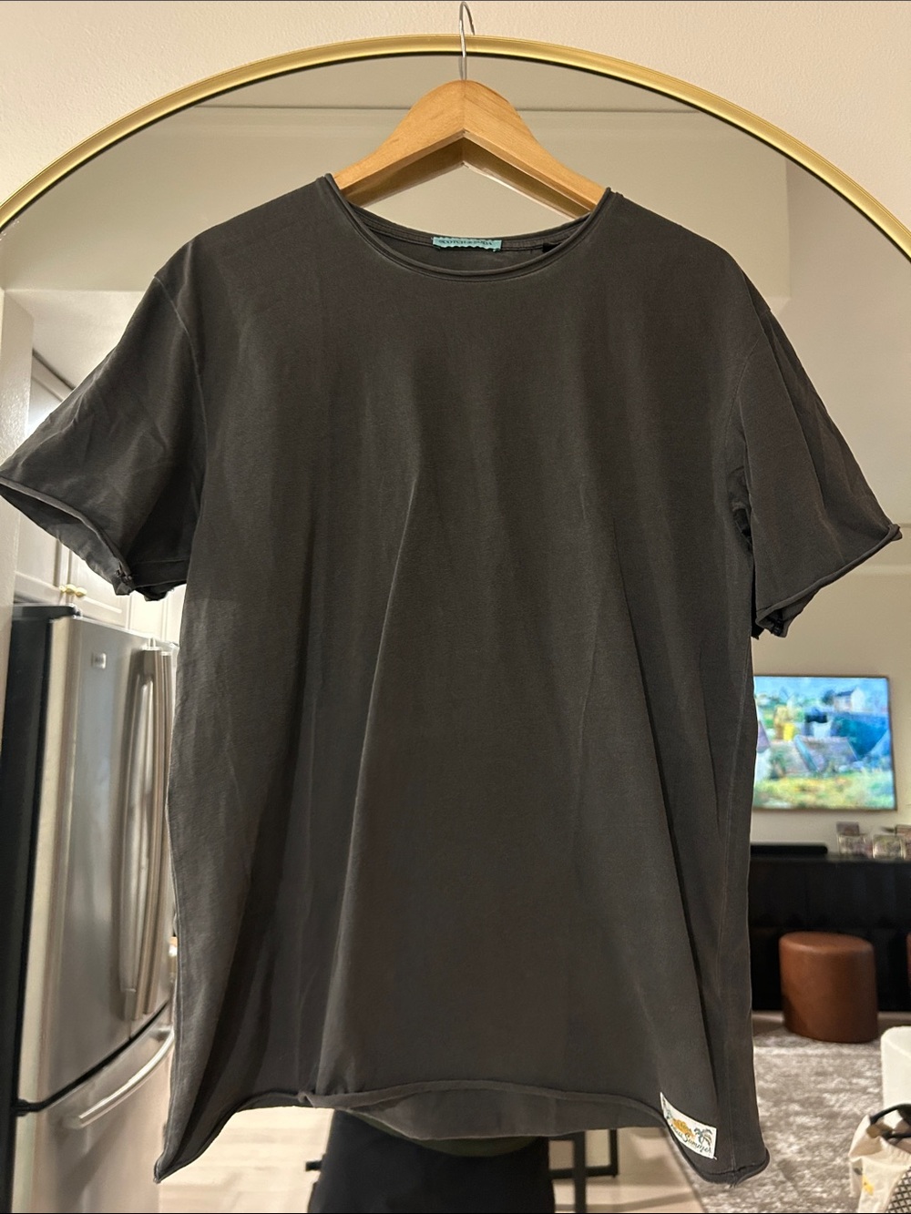Men's Charcoal Crewneck Short Sleeve Shirt NWOT